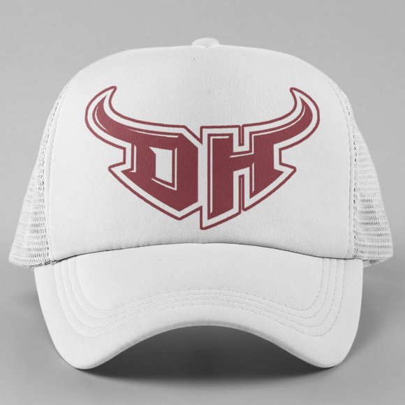 NEW CSUDH Dominguez Hills Toros DH Logo Foam Trucker Mesh Snapback Hat WHITE - Picture 1 of 3